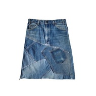 古著美製Levis 橘標改製拼接丹寧裙