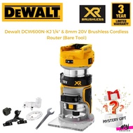 DEWALT DCW600N-KJ 1/4" & 8mm 20V Brushless Cordless Router (Bare Tool)