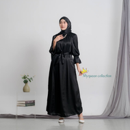 Luna Dress Set hijab Bahan Cradenza Shimmer Silk Premium terbaru lebaran 2024