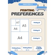 PRINTING A7,A6,A5,A4 GLOSSY PAPER,PLAIN PAPER,2 SHEET PAPER,CERTIFICATE PAPER ETC