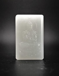 CS0416  白玉觀音牌  古董收藏懷舊珍品特價清倉