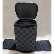 Car Trash Can Car Trash Box Car Dustbin Universal Car Dustbin Grey Motif