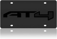 Eurosport Daytona- Compatible with -, GMC AT4 Blackout on Carbon Steel License Plate