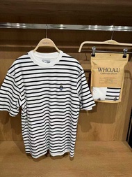 韓國🇰🇷代購*Who a u #WH1467* WHO.A.U 加州夢想條紋短袖T恤