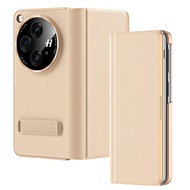 YIQIAN สำหรับ OnePlus Open Case พร้อม Kickstand [Magnetic Closure] [กล้องป้องกัน] หนัง PU คลาสสิก OP