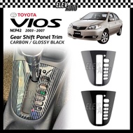 Toyota Vios NCP42 2003 - 2007 Gear Shift Panel Trim Carbon Fiber Black Interior Accessories 2004 200