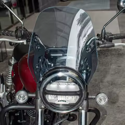 WOLFLINE Windshield Windscreen for Honda GB350/S 2023-2024 Wind Deflector for Blocks Wind Noise, Ide