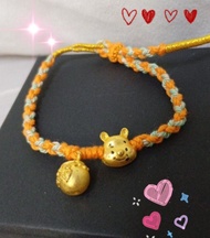 Winnie the Pooh小熊維尼吊飾編織手鏈happy birthday gift set