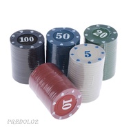 100 Pcs Casino Poker Chips with values Counting Chips Bingo Chips Casino Poker Chips for Games