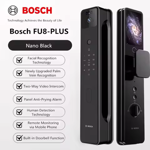 Bosch Smart Lock FU8 Plus Palm Vein Face Video Lock, Cat eye Monitoring Fingerprint Password Electro