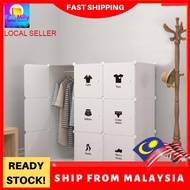 White 9 cube DIY Multipurpose Wardrobe Cabinet Clothes Storage Organizer Almari Rak Dropship