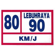 Sticker speed limit 80/90 km/j, 80/90km/j lorry sticker, sticker puspakom, sticker lebuhraya, stiker lori, sticker lorry