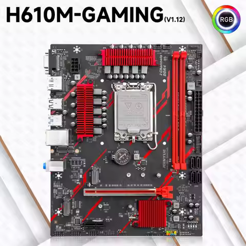 JGINYUE H610M Motherboard LGA1700 Support 12/13/14th I3/I5/I7/I9 DDR4 XMP Dual Channel 2*NVME H610M-