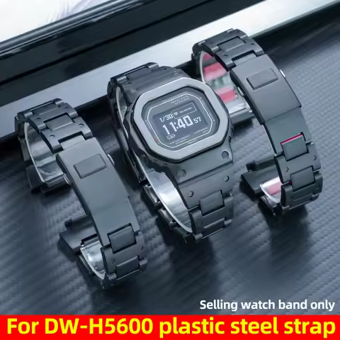 DW H5600 Plastic steel strap For G-SHOCK Casio DW-H5600 bracelet 18mm Resin-Metal Composite watch ba
