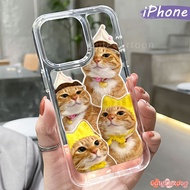 Cute Kitten PC Case iphone 13 15 16 17 11 12 14 Pro Max XR X Xs Air Glossy Guys Clear Acrylic Hard-B