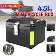 45L Top box aluminium box motorcycle Motorcycle Accessories motorcycle Motor Helmet Box Waterproof Rack ABS Aluminum Top Box Aluminium Motorcycle 45L Motorcycle Box Storage Top Box