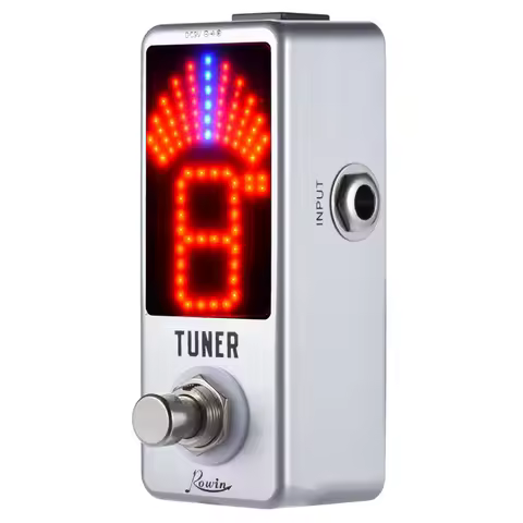 Mini Chromatic Tuner Pedal Effect LED Display True Bypass Guitar Tuner for Guitar Bass Accessories G