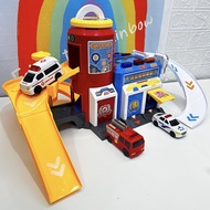 รถบรรทุกส่วนเล็กสำหรับเด็ก รุ่น Alloy Folding Storage Container Truck Toy ของเล่นสำหรับเด็กชาย อุปกร