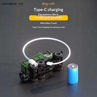<UAMD> Mini 1:64 Alloy RC Truck 2.4GHz 6-Wheel 4WD Remote Control Car for Kids Travel Portable Play 