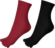 Toe Socks 97% Cotton Size 35-39 Ribbed Shaft Toe Stockings Five Finger Socks Women's Everyday Sports