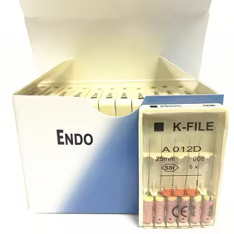 2boxes Dental K-FILE File 25mm SSt Endo Root Canal K Files Hand Use Endodontic Finger Spreader Denti