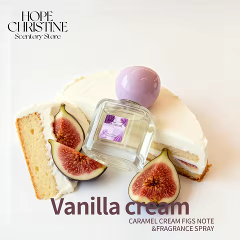Sweet Caramel Cream Vanilla Fig Perfume, Soft Vanilla Cake Notes, Long-Lasting Fragrance Retention,