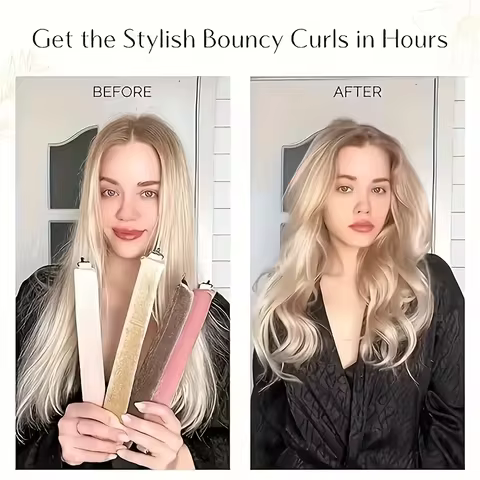 5-piece non-hot curling set, with a sleep curler accessory kit for temporary hair curling and wavy h
