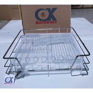 Crome 60 CM Bowl & Plate Pull Rack OK 07 V CR Kitchen Set