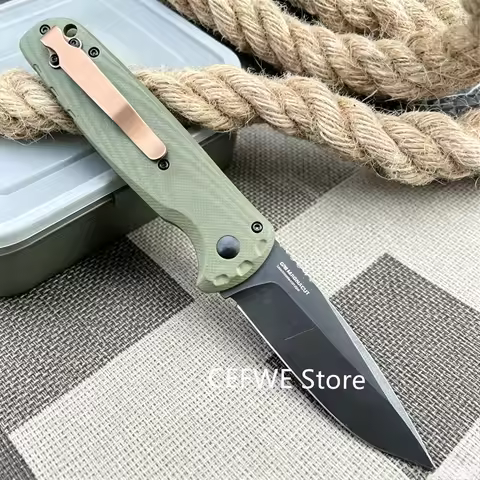 Premium BM 4300BK-02 CLA EDC Pocket Folding Knife D2 Steel Non-slip G10 Handle with Clip Daily Carry
