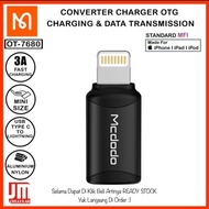 IPHONE Mcdodo OT-7680 OTG Adapter Converter USB Type C Female to Lightning Male 3A Maxiphone