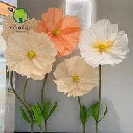 ZILUOLAN Simulate Giant Flower, Simulated giant Large Artificial Flower,  60cm Paper Fake Flower Hea