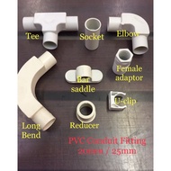 PVC Conduit Fitting 20mm / 25mm 3/4" 1" PVC Conduit pipe fitting accessories