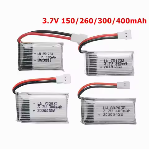 3.7V 150mAh 260mAh 300mAh 400mAh RC Palne Rechargeable lipo Battery for Remote Control FX620 FX820 F