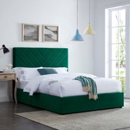 Ashley Velvet Bed in Queen &amp; King Size | Divan Bed | Drawer | Sofa | Mattress - Free Delivery + Assemblyv