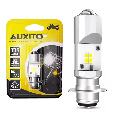 1Pcs AUXITO P15D P15D-25-1 PX15D T19 H6M LED Motorbike Headlight Bulb Hi-Lo Beam Scooter Moped Front