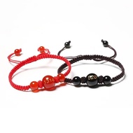 Press pen retractable pen retractable pen Benming Year Red String Bracelet Fine Braided Red String R