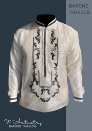 Men's Barong Tagalog (black/Cream) R05