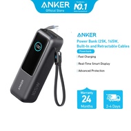 Anker Power Bank (25K, 165W, Built-In and Retractable Cables) A1695|3C Certified |Fast Charging |Rea