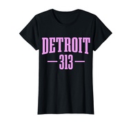 Detroit Michigan 313 Area Code Pride Retro T-Shirt
