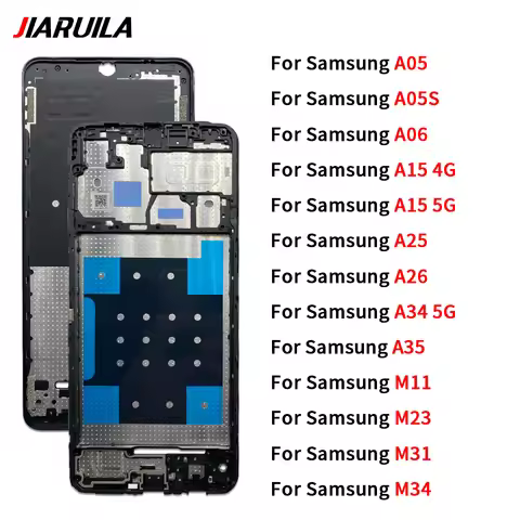 For Samsung M35 A05 A05S A06 A15 4G A26 A34 5G A35 M11 M23 M31 M34 Front Housing LCD Frame Bezel Pla