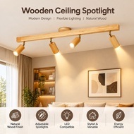 New Nordic LED Wood Spotlights for Bedroom, TV Background Wall, Clothing Store Decoration - Ceiling 