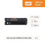 WD Black SN850X SSD 2TB PCIe4x4 พร้อม Heatsink NVMe M.2 2280 Read:7300 MB/s Write:6300 MB/s (WDS200T