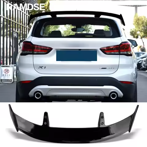 Gloss Black Spoiler for BMW X1 E84 F48 Carbon Surface Car Rear Trunk Wing ABS Material Refit Accesso