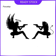FOCUS Sexy Devil Angel Car Styling Decorative Stickers Reflective Auto Windows Decals