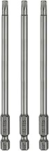 HARFINGTON 3pcs T25 Torx Head Screwdriver Bit 1/4" Hex Shank 4.3" (110mm) Long Magnetic No Hole Tip