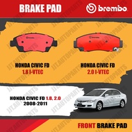 Brembo ผ้าเบรค HONDA CIVIC FD 1.8 i-Vtec 2.0 i-Vtec ฮอนด้า ซีวิค FD เครื่อง 1.8 i-Vtec 2.0 i-Vtec [ห