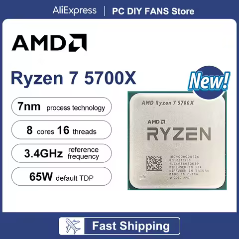 New AMD R7 5700X Ryzen 7 5700X 3.4 GHz Eight-Core Sixteen-Thread CPU Processor 7NM L3=32M 100-000000