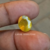 Batu Permata Natural Yellow Safir - Yellow Sapphire Cutting Istimewah Kristal Asli