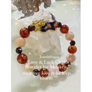Feng Shui Monkey Love & Luck Charm Bracelet