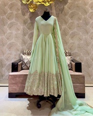 Green exclusive Anarkalli dress